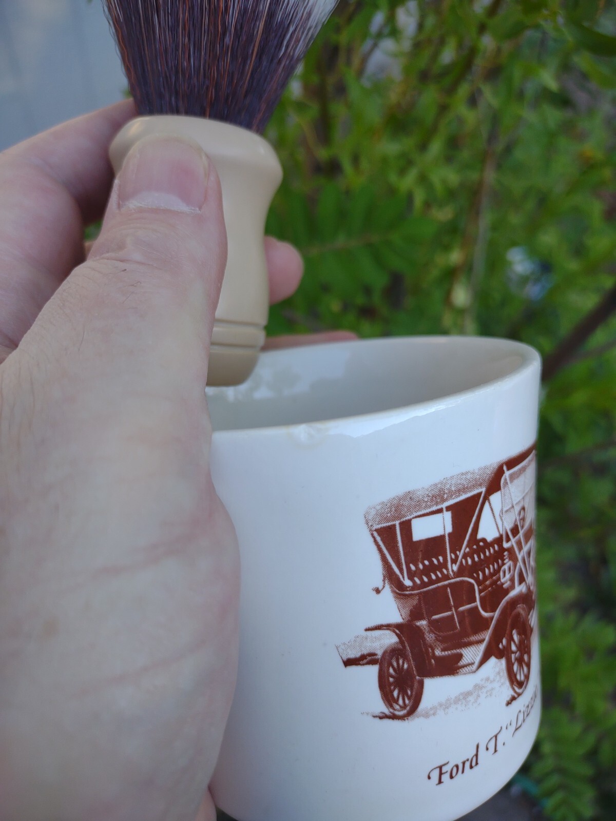 Vintage Surrey Shave Brush And Mug New Synthetic Knot eBay
