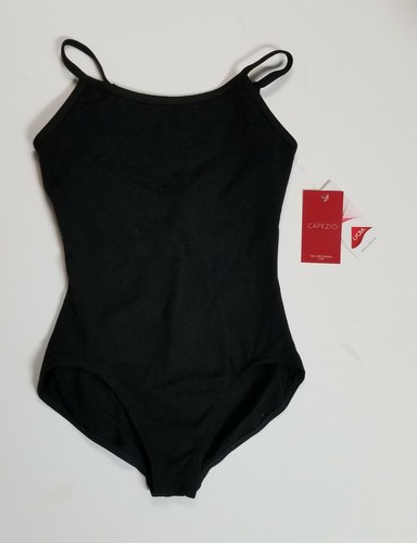 Capezio Big Girls Classics Leotard Adjustable Straps Black Large dance ONE PIECE