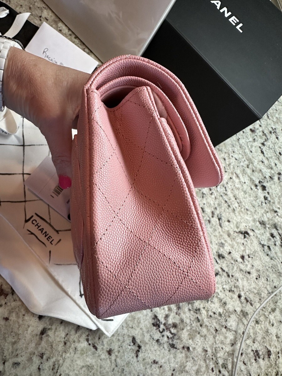 New With Tags And Receipt - Chanel 22c Sakura Pink Caviar New With Tags And Receipt - Chanel 22c Sakura Pink Caviar
