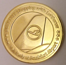 Duty Free Shopping with Lufthansa Frankfurt Airport Trade Token 40mm