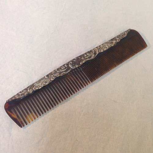 WJM English Antique 1910s Sterling Silver Vanity Dresser Set Hair Brush Comb Box - Picture 7 of 11
