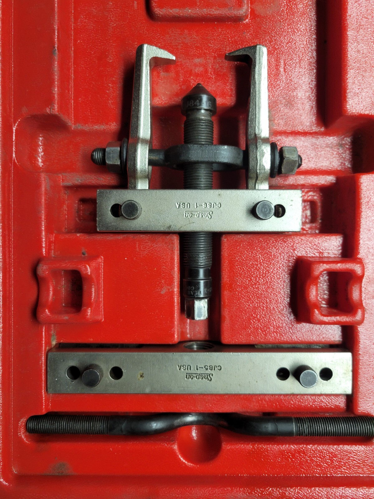Snap On Tools 2 Jaw Gear Puller Set CJ2002 Slide Hammer Original Box