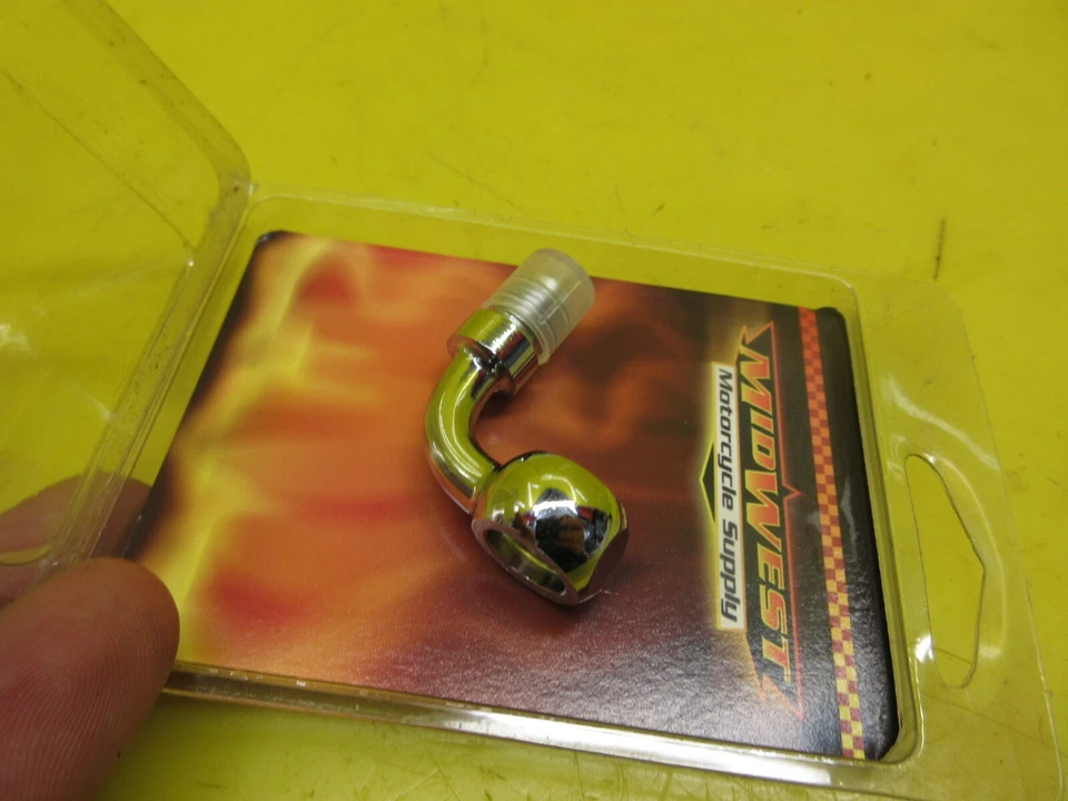 SUMINISTRO MOTO MIDWEST 3/8 90 GRADOS BANJO ADAPTADOR LÍNEA MONTAJE 21-406 Foto 3 de 4