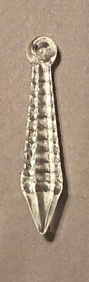 Hotel Crystal Chandelier Piece From Palm Springs 3 In. Pointed With Designs