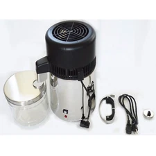 TECHTONGDA 110V Water Distiller Purifier 4L/1Gal Lab Distilled Water Machine SS