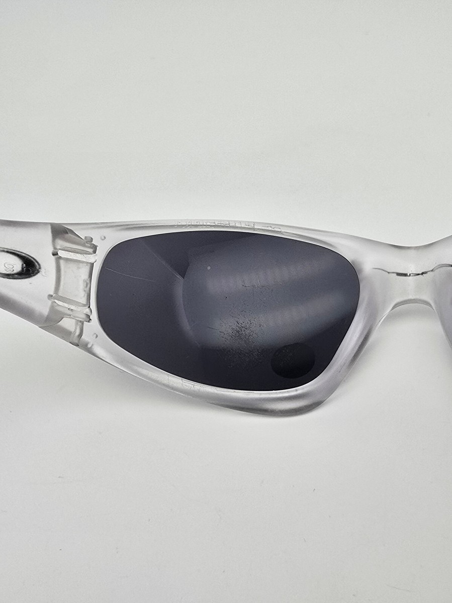 Oakley 04-041 Straight Jacket Gen 1 Clear Frame Black Iridium Lens