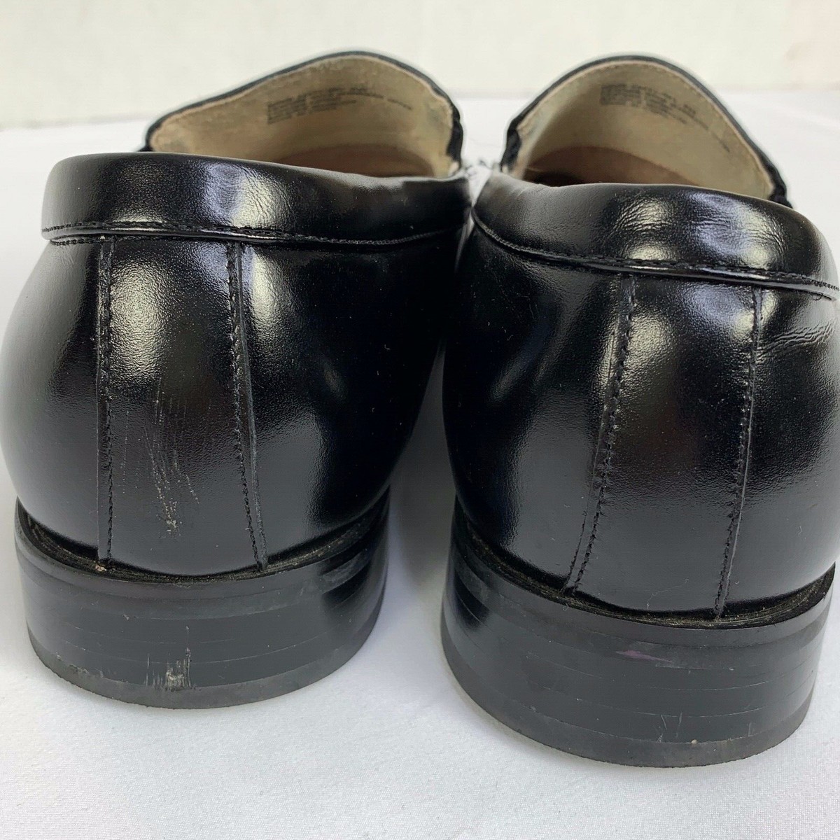 Stacy Adams Jonah Mens Black Leather Loafers Shoe Sz 9M Moc 