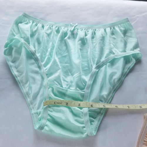 7 Nylon Bikini Women Panties Sheer Light Silky Soft Smooth Briefs Hip 38"- 42"XL - Picture 4 of 12