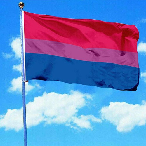 Bisexual LARGE Flag 150x90cm Bi Sexual Pride LGBT Lesbian Gay rainbow Mardi Gras - Picture 9 of 12