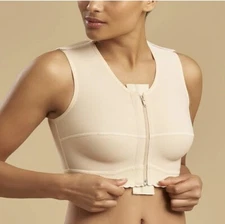 Marena ComfortWear®  Post-Op Zip Compression Bra/Vest #FVNSZ-S-H, Beige, Small