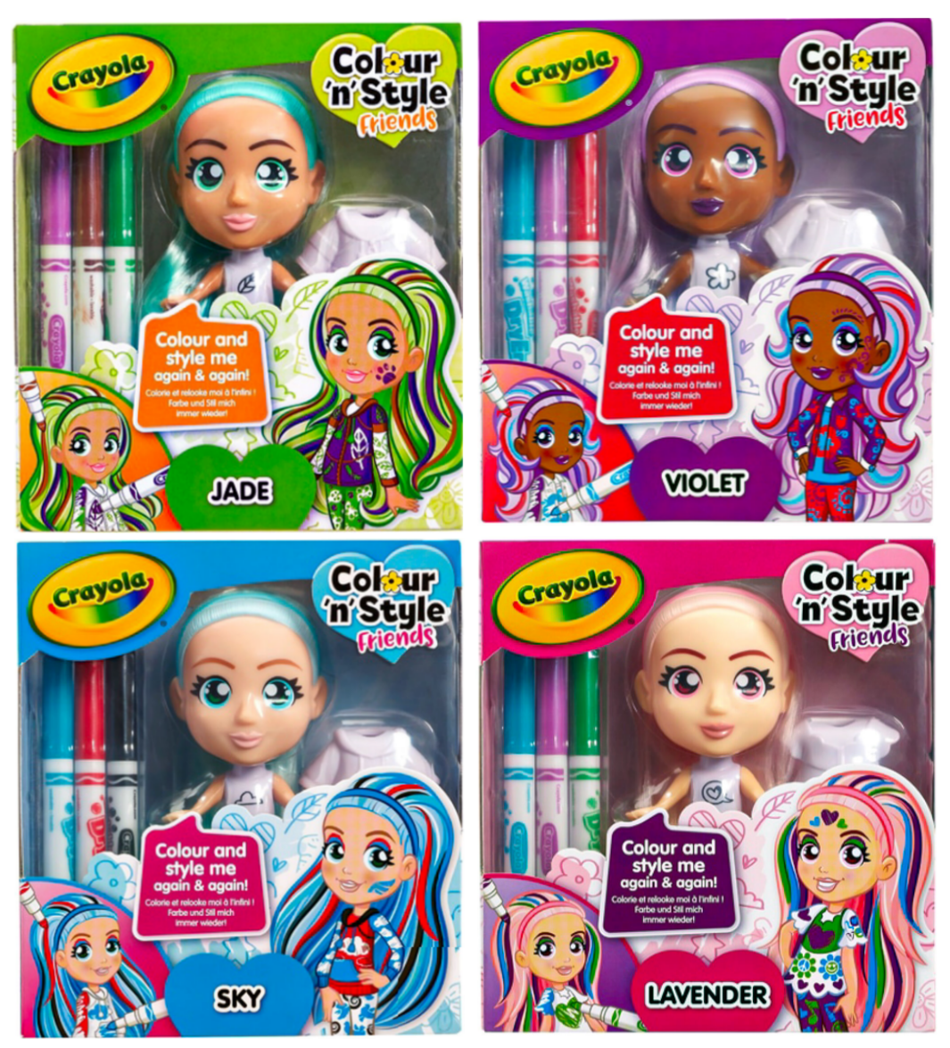 Crayola - Colour 'n' Style Friends - Doll Creative Art Activity