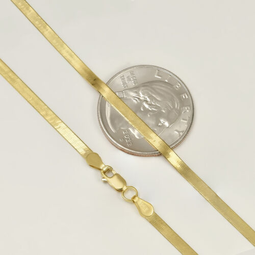 Herringbone Halskette Kette echt 14K/10K massiv gelbgold 3,0 mm ALLE GRÖSSEN - Bild 3 von 8
