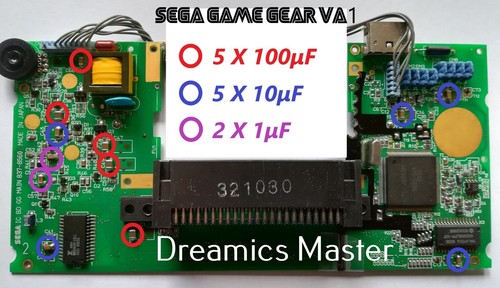 SEGA Game Gear | SMD Ceramic Capacitor Replacement Kit | Complete Cap Kit - Picture 4 of 7