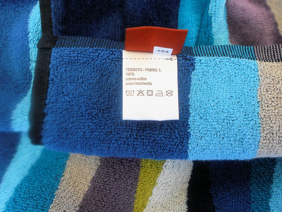 MISSONI HOME BEACH TOWEL VELOUR COTTON LOGO  40x70"  100x180cm ROMY 170 - Image 3 of 4