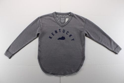 NWT Royce Vintage Finley Gray Navy Kentucky Washed Fleece Sweatshirt Size Large - Picture 2 of 7