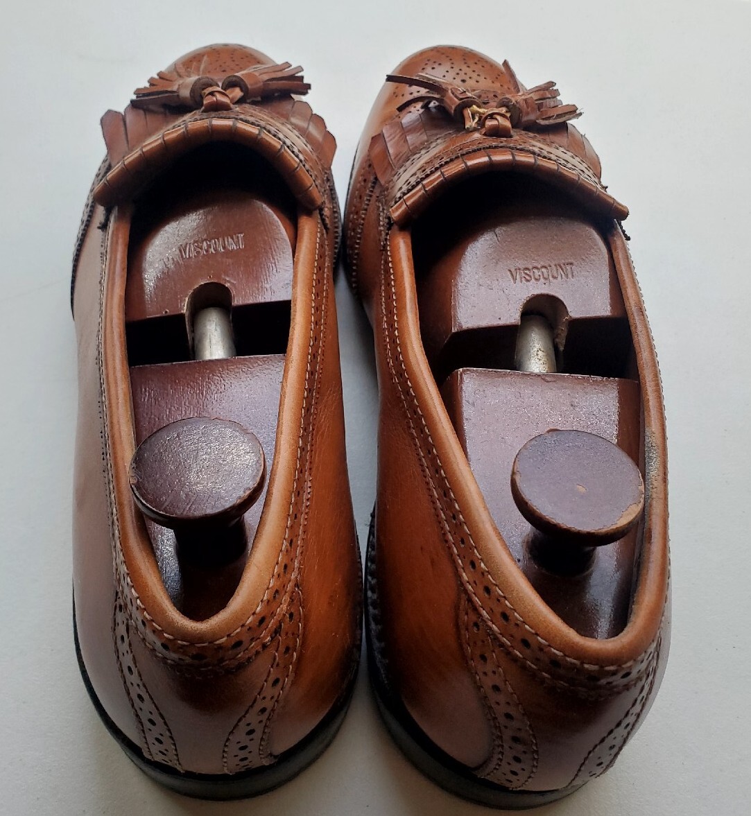 ALLEN EDMONDS 5069 BRIDGETON KILTIE TASSEL BROWN LOAFERS SZ  display picture 1