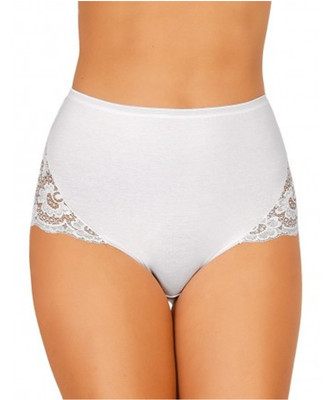 Jadea Pack da 3 Slip 07 Culotte In Cotone Elasticizzato E Pizzo Bianco