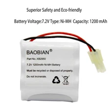 Battery for Shark XB2950 V2950 V2950A V2945Z V2945 Floor & Carpet Sweeper 7.2V
