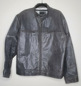 quiksilver leather jacket