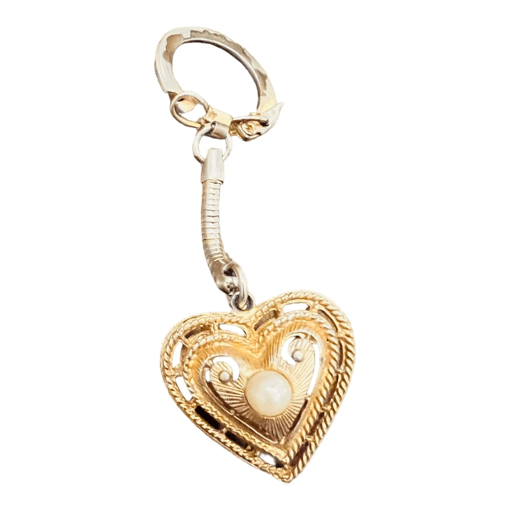Vintage Heart Love Romance Dating Date Relationship Keychain Key Ring Chain