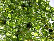 Peridot crystal tumble polished 4-10mm mixed grade Arizona 1/8 pound lots