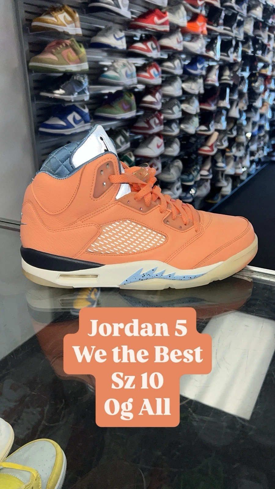 NIKE AIR JORDAN 5 DJ KHALED CRIMSON BLISS RETRO OG DV4982 641 TAGLIA 10 AUTENTICA