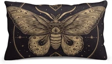 Moth Throw Pillow Cover Soft Rectangle Pillow Cases Decorative Plush Cushion Cov