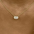 1ct Oval Pendant Necklace Yellow Gold 14K Labcreated Diamond F/VS — photo 6