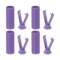 Metall SchnüRsenkel Spitzen, 4Stk SchnüRsenkel Kopf FüR SchnüRsenkel (Lila)
