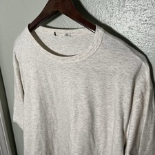 Buck Mason Beige Slub Curved Hem Tee Pima Cotton T Shirt Mens 2XL New w/ Defect