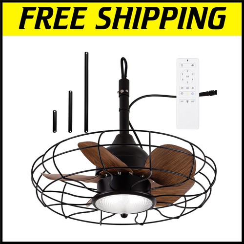Dimmable LED Outdoor Ceiling Fan with Remote - Waterproof & 20'' for Patio Use - Picture 1 of 9