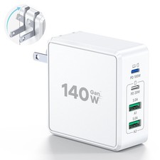 140W USB C Charger for MacBook Pro/Air, iPad Pro, iPhone 15/14/13, Galaxy