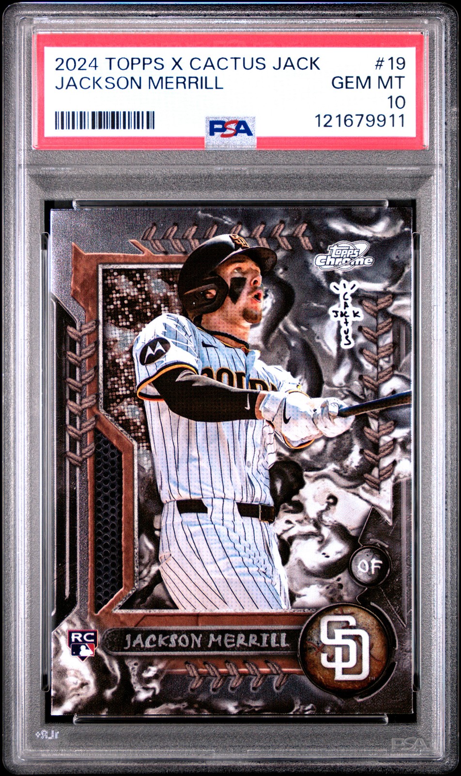 2024 TOPPS COSMIC CHROME X CACTUS JACK #19 JACKSON MERRILL PSA 10