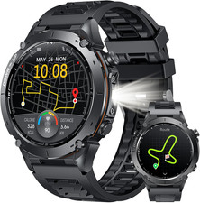 Orologio Smartwatch Uomo Con GPS Sport: 1.43" AMOLED Impermeabile Fitness Smart 