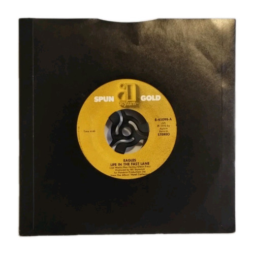 EAGLES - Life in The Fast Lane 7" Vinyl E45098 US Press Asylum Spun Gold Series - Picture 1 of 5