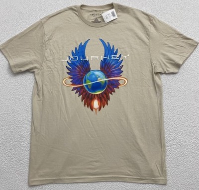 Journey (Rock Band) Men's T-Shirt Large Cotton Beige NEW B32
