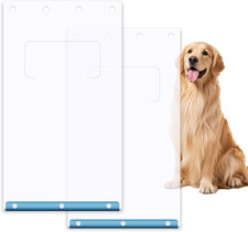 2 Pack Large Dog Door Replacement Flap, Clear Heavy-Duty Dog Door Flap for 18" X