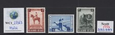 WC1_25565.BELGIUM. 1954 20th ANNIV. DEATH KING ALBERT I set. Sc.B555-B557. MNH