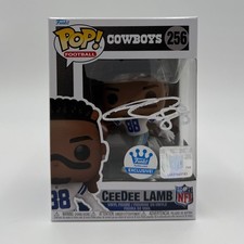 FUNKO POP CEEDEE LAMB SIGNED DALLAS COWBOYS #256 EXCLUSIVE VINYL FIGURE-FANATICS