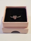 pandora elevated pink heart ring size 58