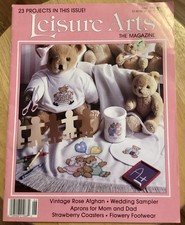 Leisure Arts The Magazine June 1992 Needlework Cross Stitch Crochet Crafts DIY