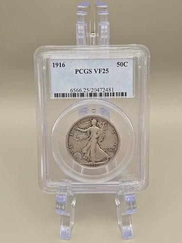 1916 Walking Liberty Half Dollar 50c PCGS VF25