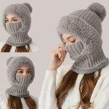 Balaclava Women Face Cover for Cold Weather Fleece Face Mask Winter Hat Ski