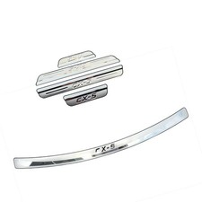 for Mazda Cx5 2013-2025 Door Sill Trim Plates and Rear Bumper Sill Protector,...