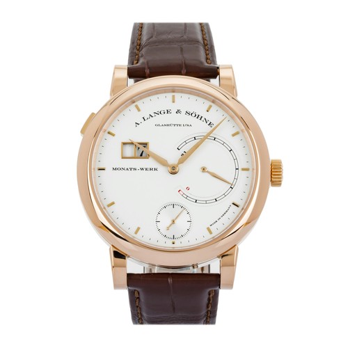 A. Lange & Sohne Lange 31 Rose Gold Silver Strap Watch 31 130....