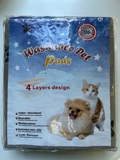Washable Dog Pee Pads w Puppy Grooming Gloves Pads Reusable Pet Training NEW