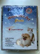 Washable Dog Pee Pads w Puppy Grooming Gloves Pads Reusable Pet Training NEW
