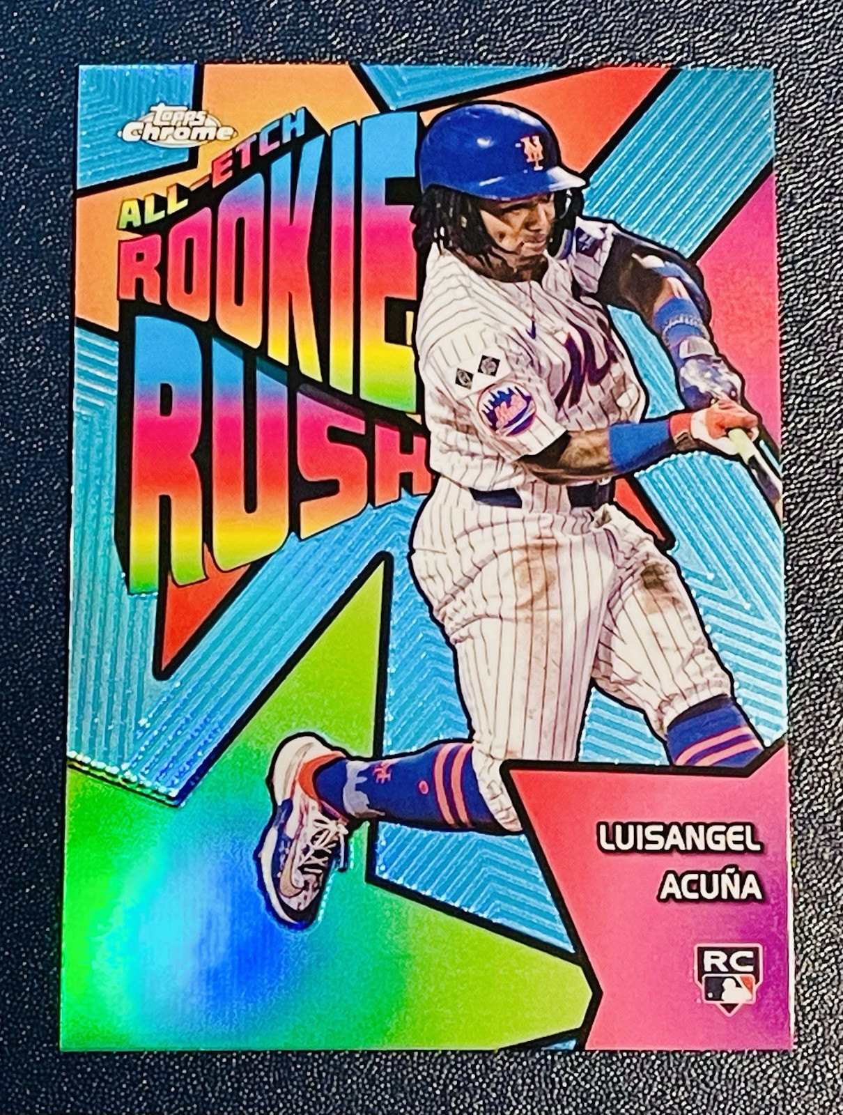 Luisangel Acuna 2025 Topps Chrome All-Etch Rookie Rush CERR-11 New York Mets