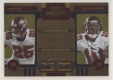 2008 Playoff Contenders Draft Class Gold /100 Aqib Talib Dexter Jackson #32 l7u