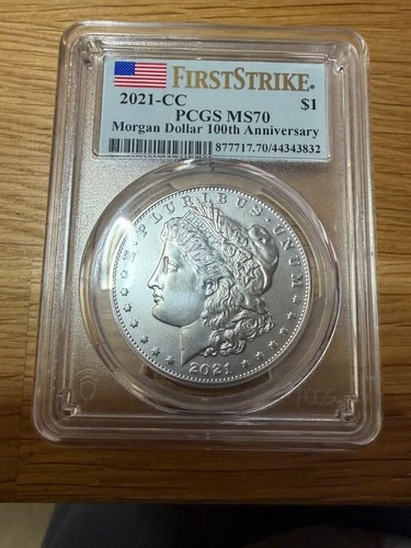 2021-CC Privy Morgan Silver Dollar 100th Anniversary MS70 PCGS